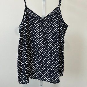 Boden Polka Dot Navy and White Tank size 6